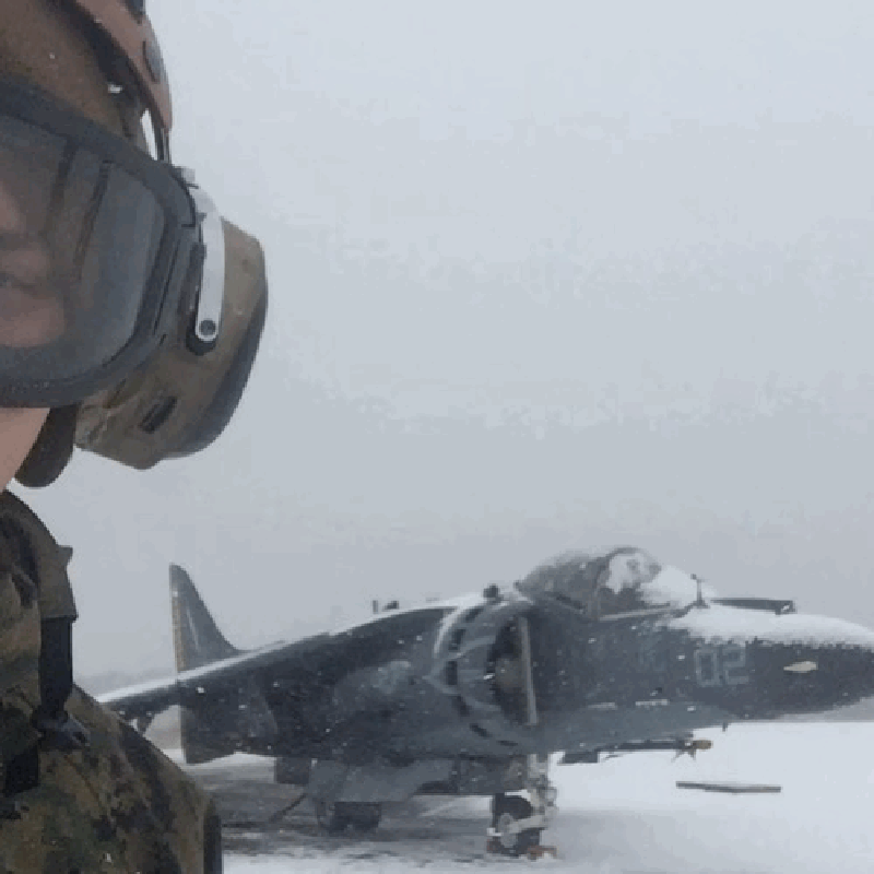 A AV-8B Harrier in Chitose, Japan